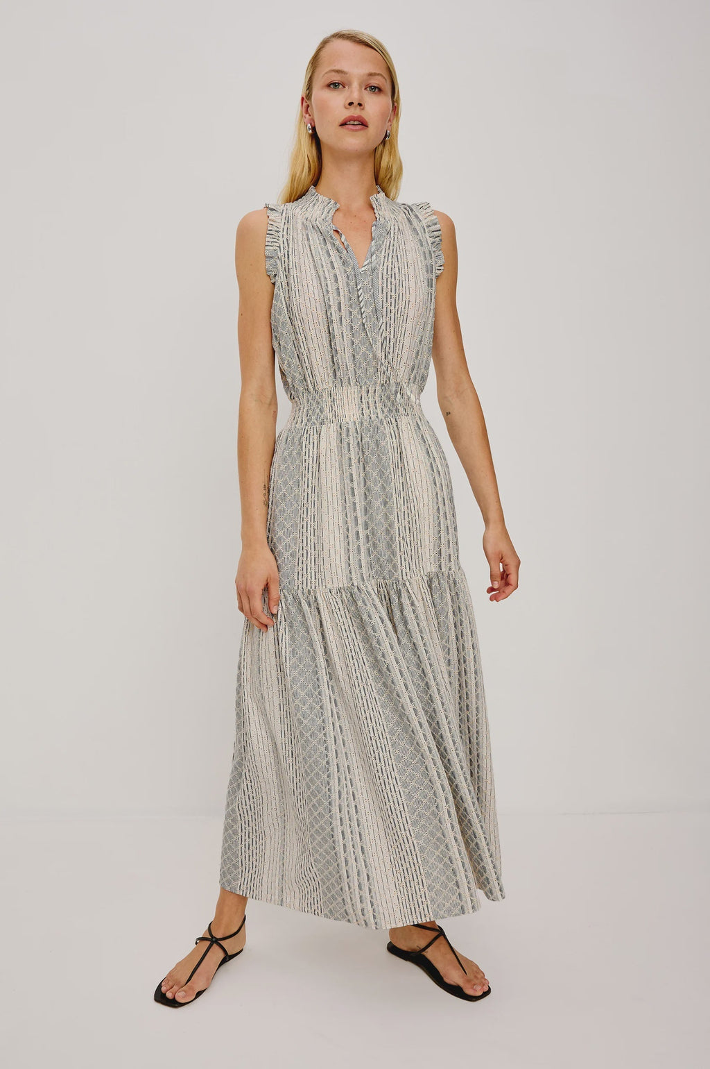 Rails Alessi Striped Eyelet Dress