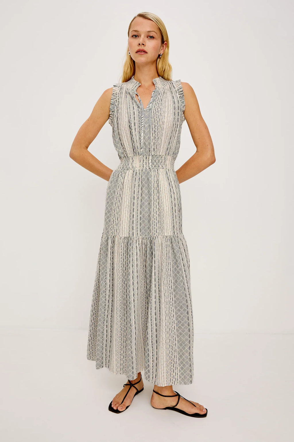 Rails Alessi Striped Eyelet Dress