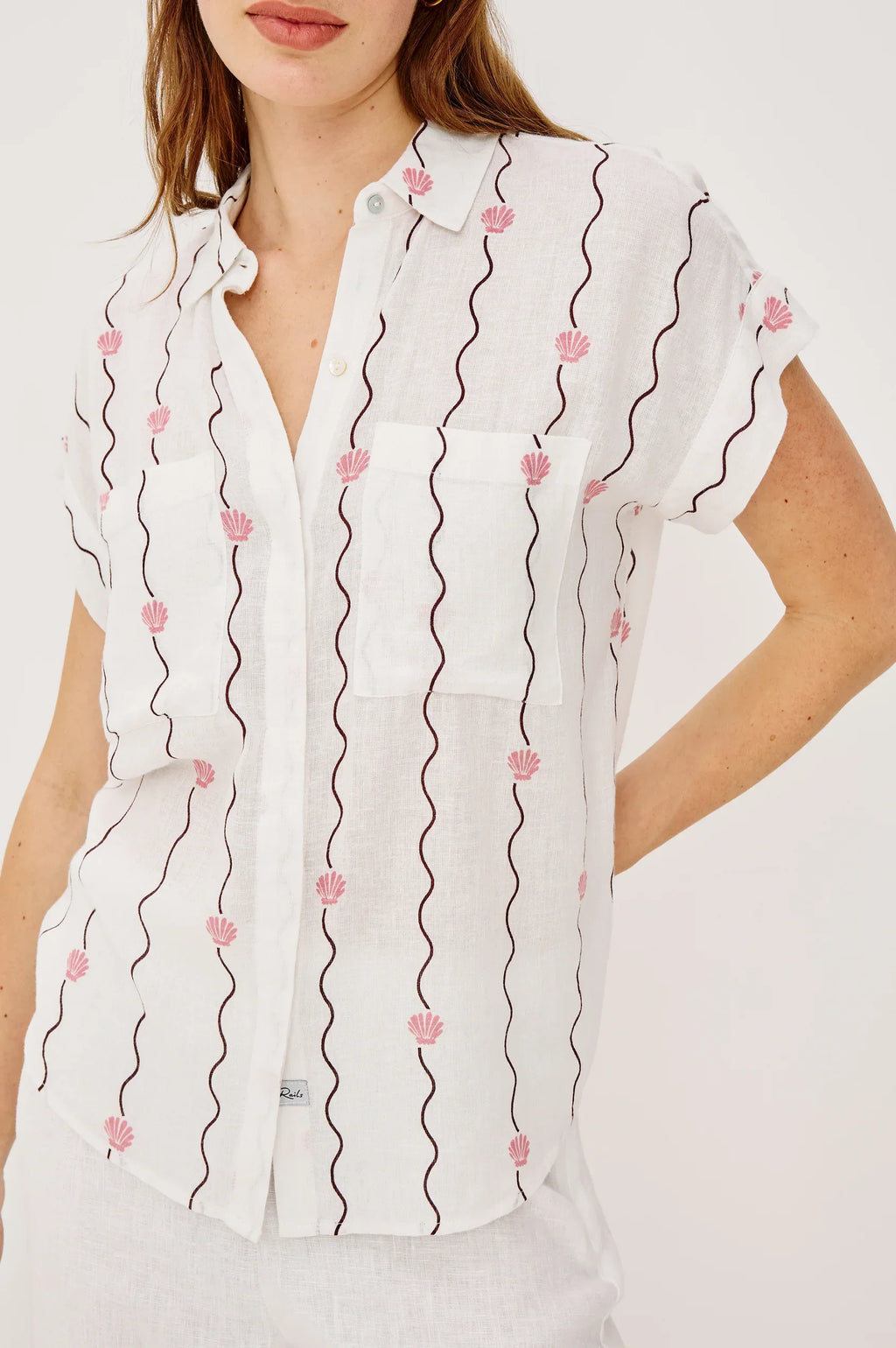 Rails Cito Top in Striped Seashells