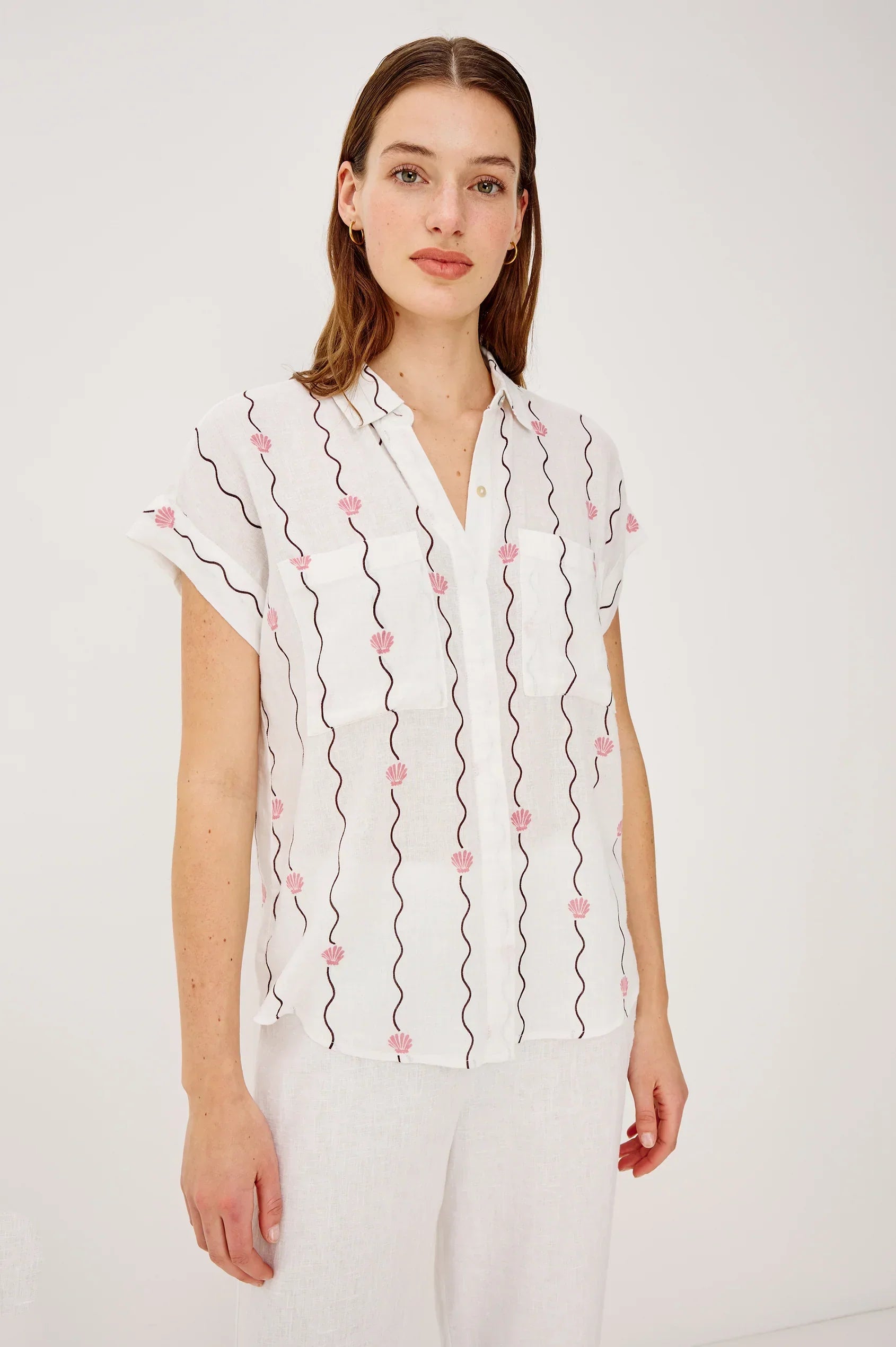 Rails Cito Top in Striped Seashells