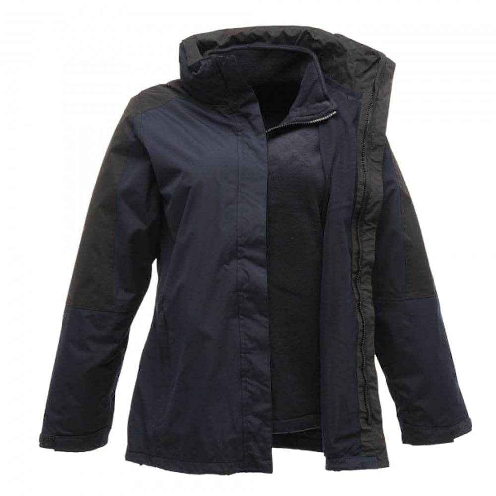 Regatta TRA132 Defender III Waterproof 3-IN-1 Jacket Womens Navy / Black / UK 18