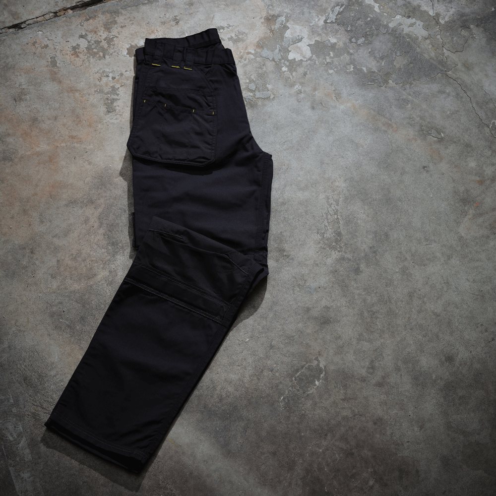 Regatta TRJ335 Hardwear Holster Pocket Kneepad Work Trousers Black 36" Waist / 33" Leg