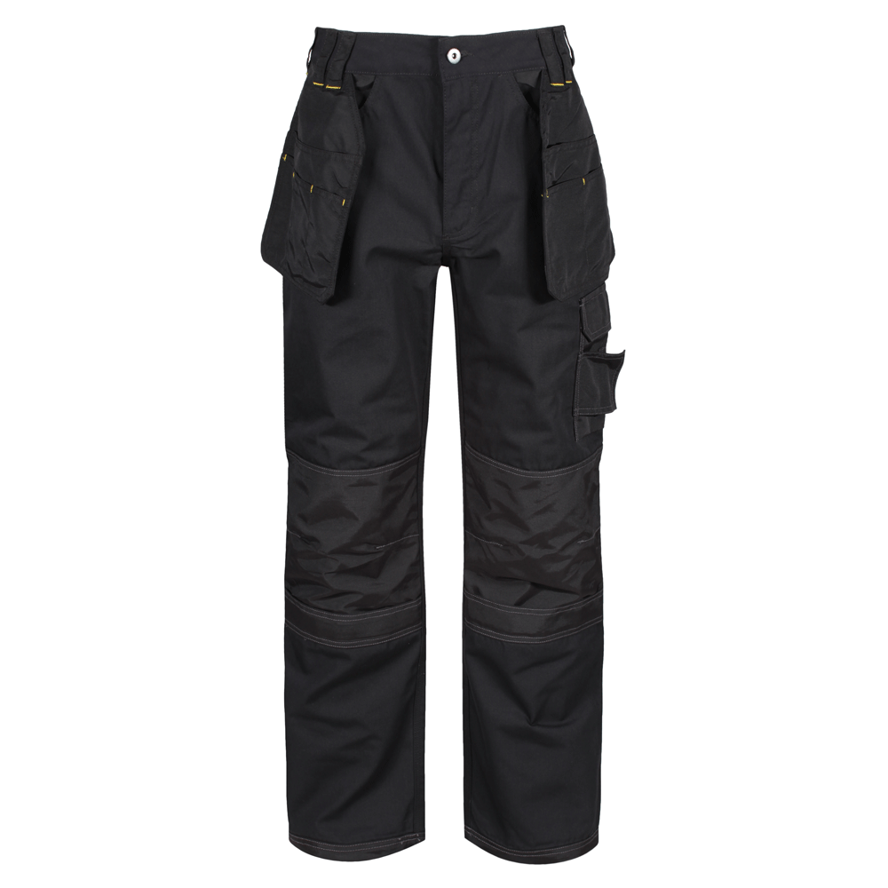 Regatta TRJ335 Hardwear Holster Pocket Kneepad Work Trousers Black 36" Waist / 33" Leg