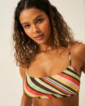 Stripe & Stare X RIXO String Scoop Bra in Sunset Deck