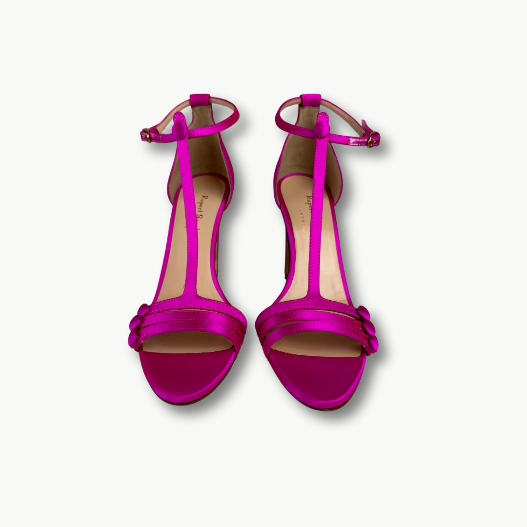 Rupert Sanderson Marbella Sandal - Satin Fuxia