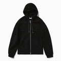 Black Denim Zip Hoodie