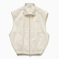 Light Cream Gabardine Zip Up Vest