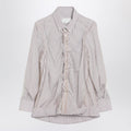 Striped layered tulle shirt