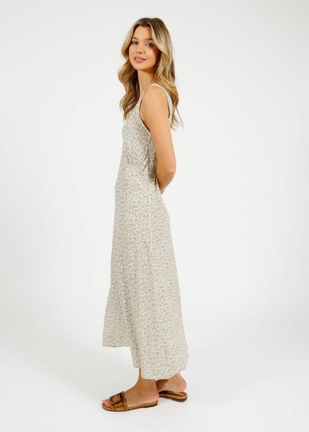 Primrose Park Mel Dress in Block Print Cream