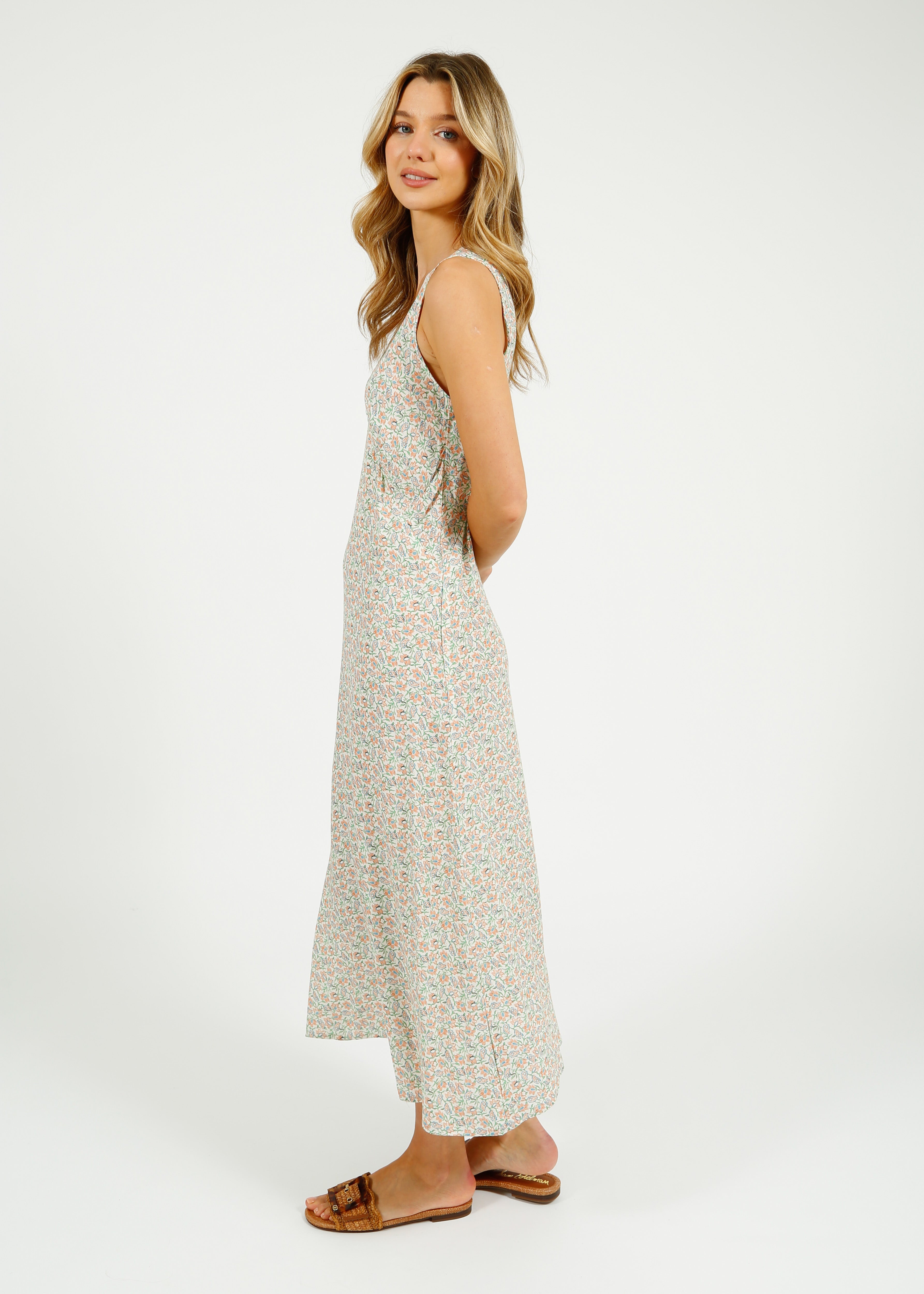 Primrose Park Mel Dress in Block Print Cream