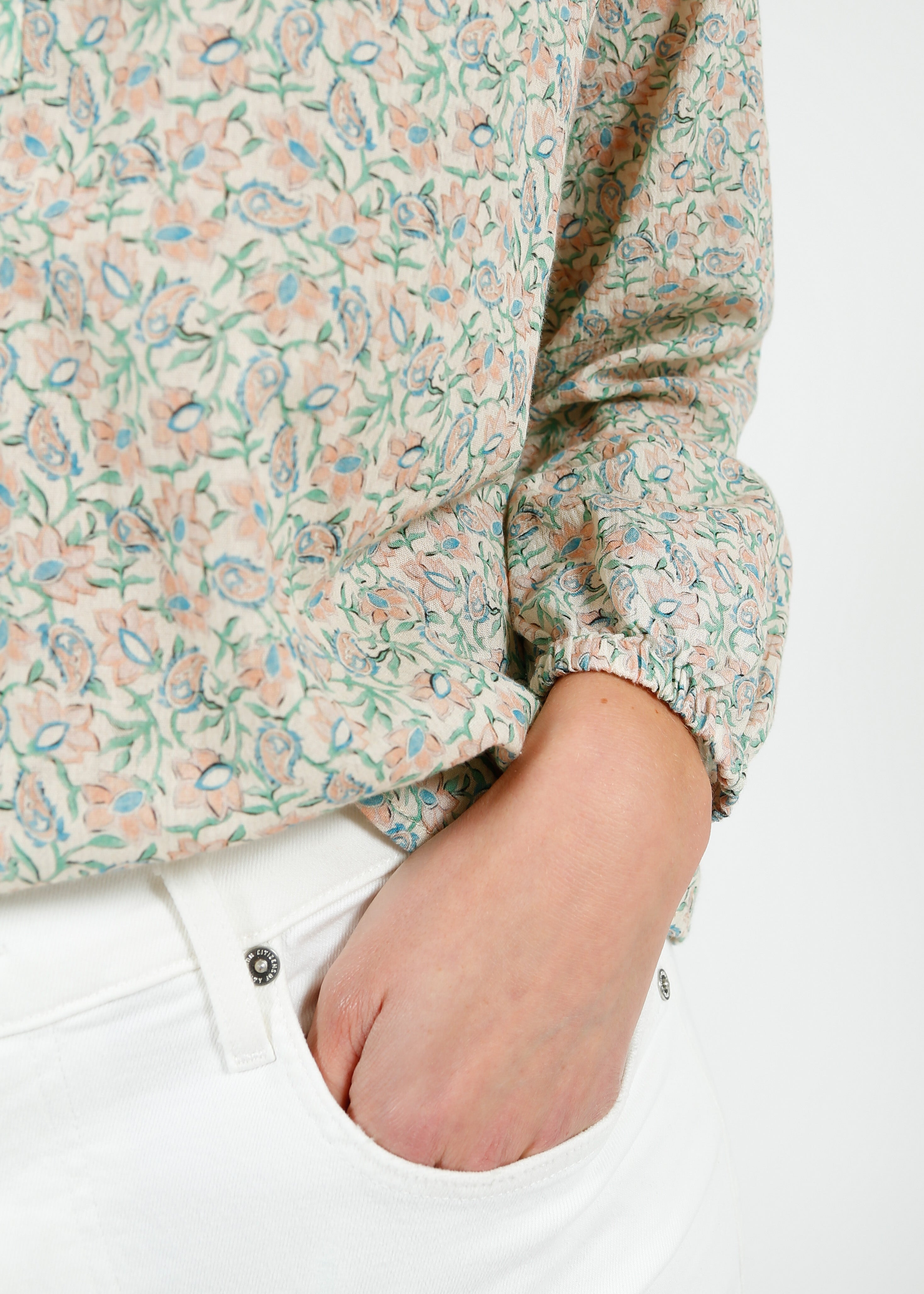 Primrose Park Jess Blouse in Block Print Cream