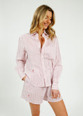 PARK Holiday Shop Resort Shirt in Pink Stripe