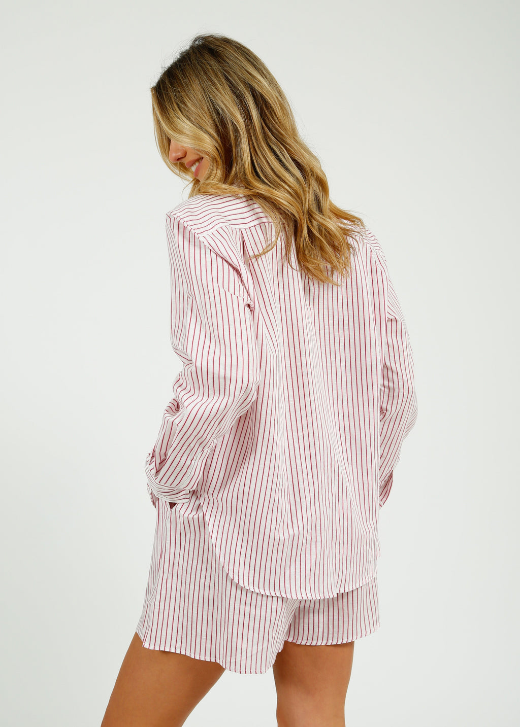 PARK Holiday Shop Resort Shorts in Pink Stripe