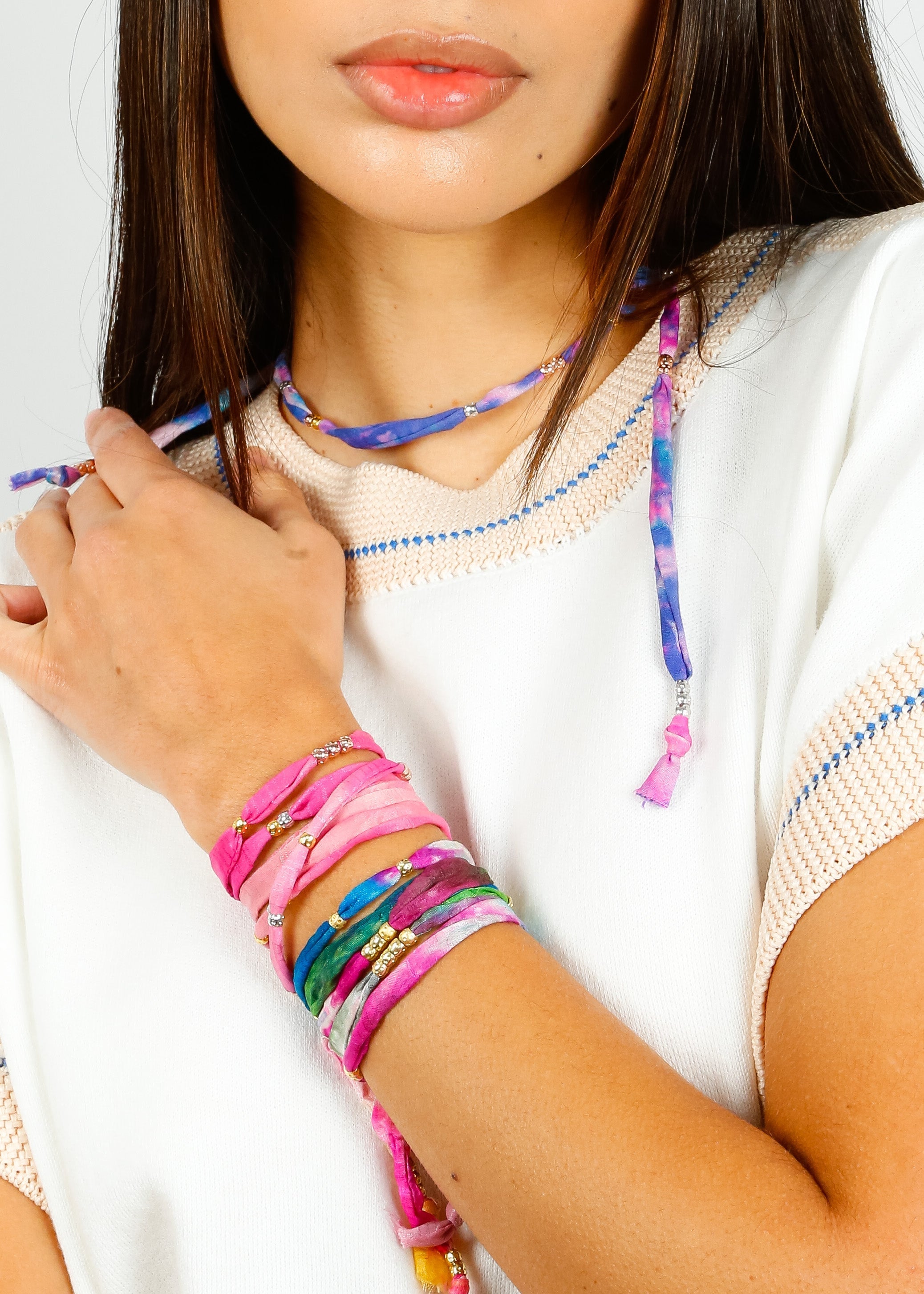 Victoria Leivissa Sari Link Bracelet in Green
