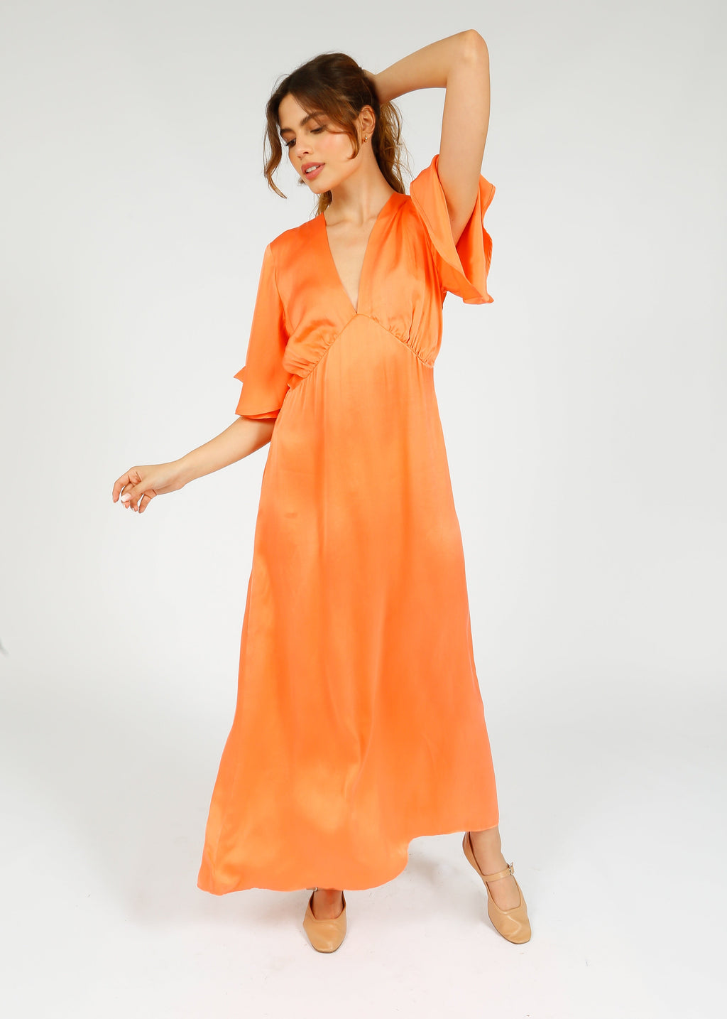 Primrose Park Willow Dress in Salmon