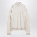 Distressed-effect ecru sweatshirt