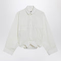 White cotton shirt with mirrored effect