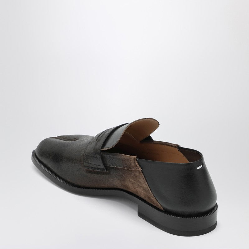 Tabi City loafers in suede with laminated treatment