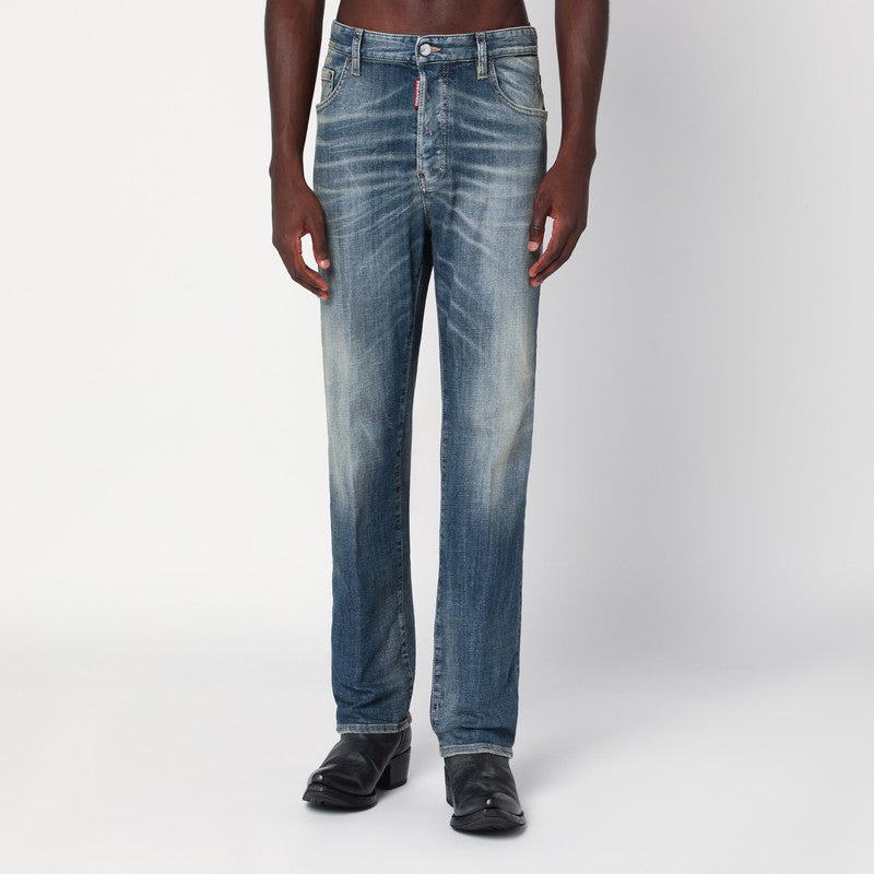 Faded blue jeans