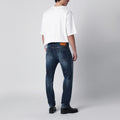 Washed blue Teddy jeans with paint splatters