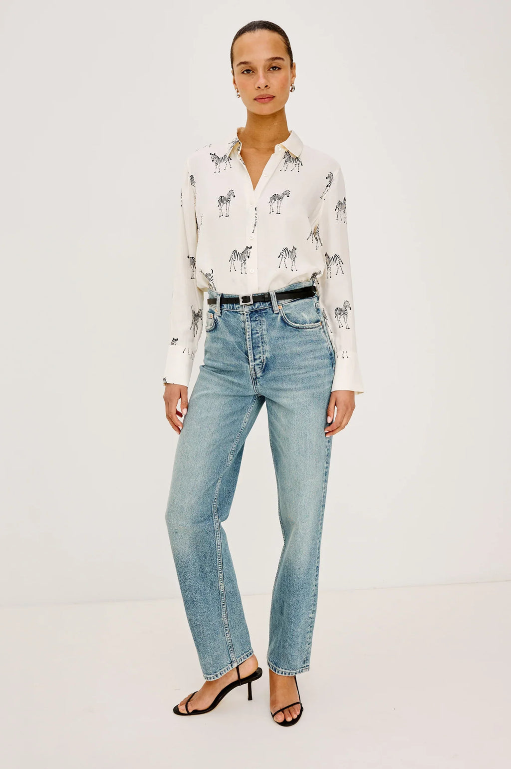Rails Saige Shirt in Ivory Zebra