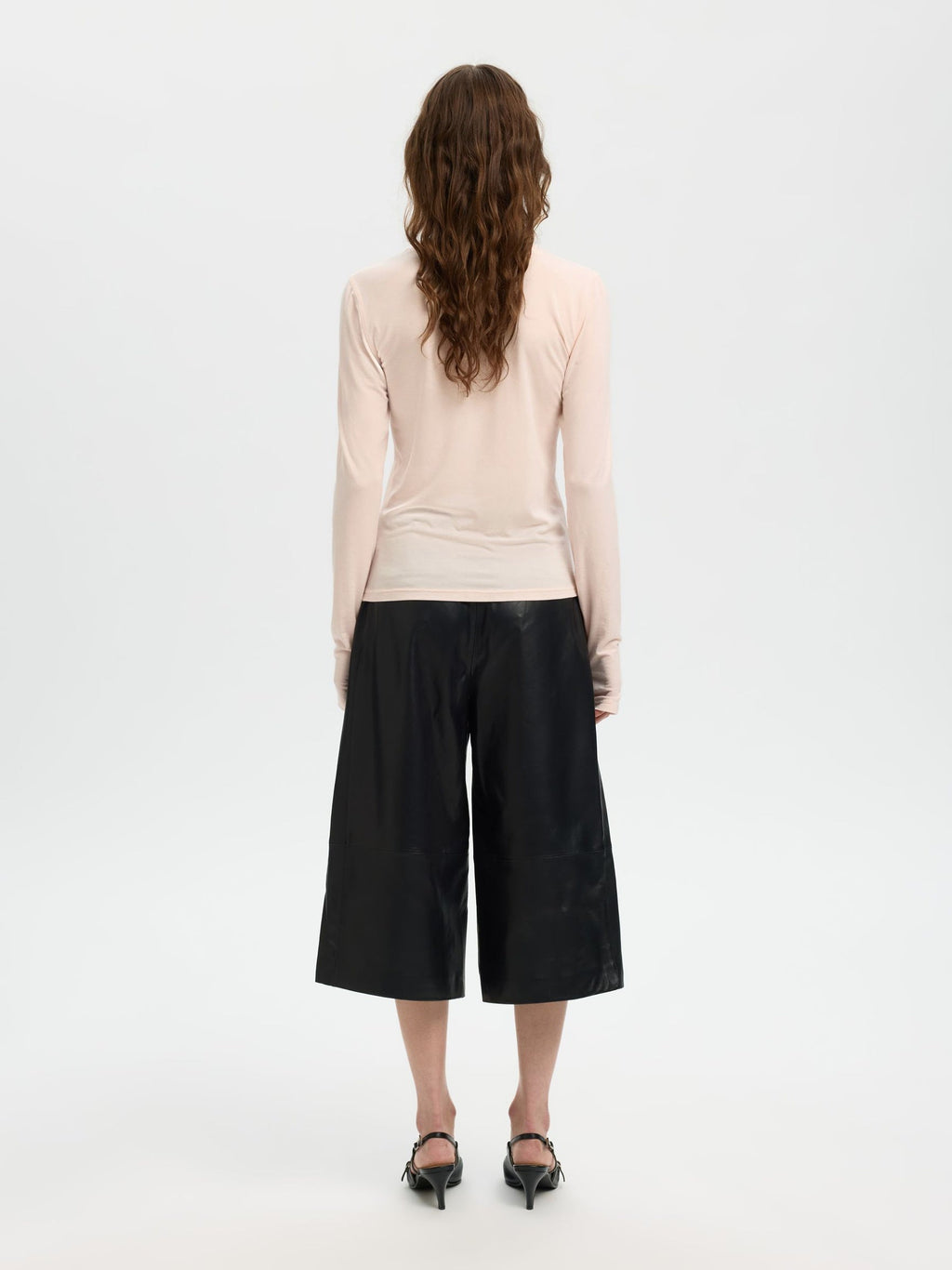 SELECTED Lina LS Top in Pale Dogwood