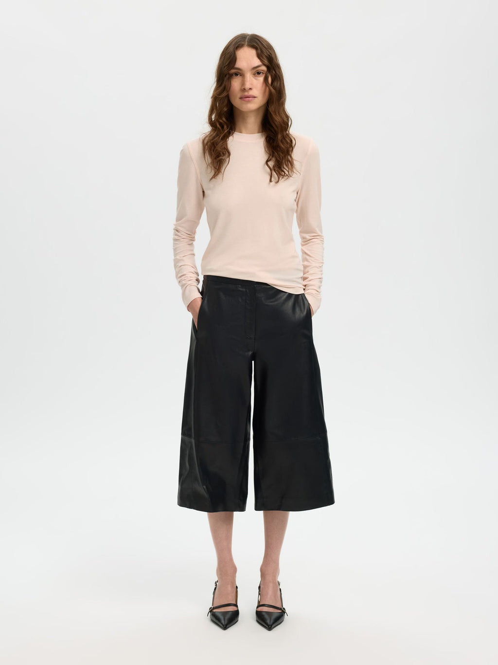 SELECTED Lina LS Top in Pale Dogwood
