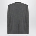 Grey mélange wool-blend jacket