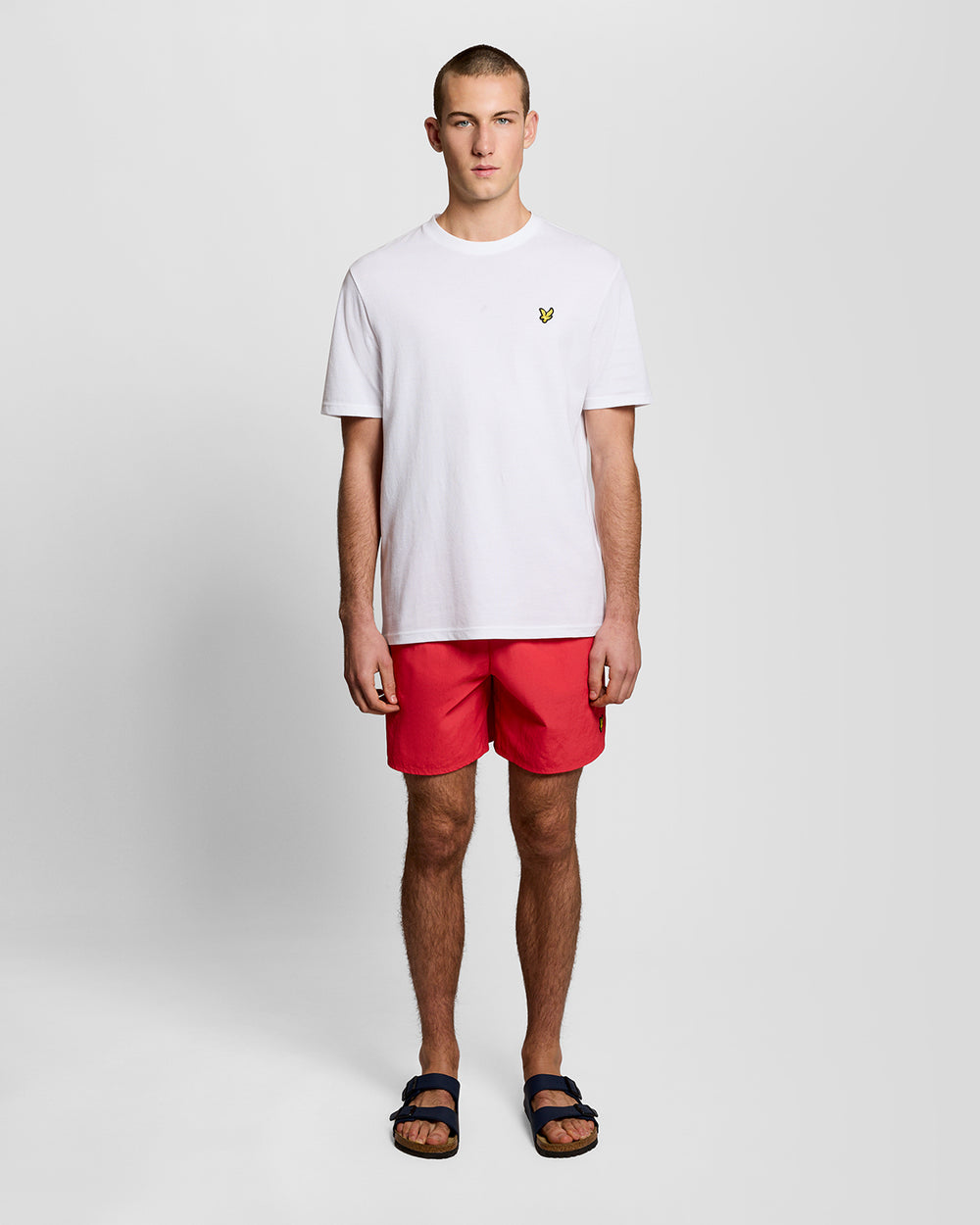 Lyle & Scott Mens Swim Shorts | Cherry Red