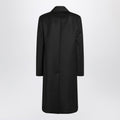 Black wool-blend coat