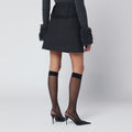 Gray mini skirt with belt