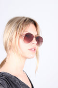 Selected Femme Anna Aviator Sunglasses in Gold Colour