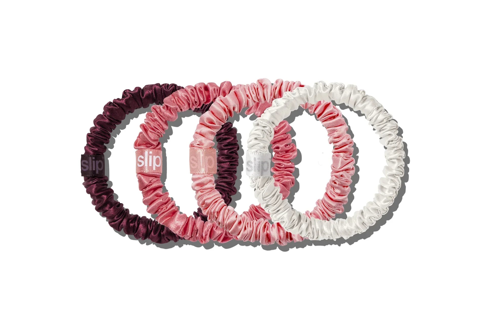 SLIP Set of 4 Ornament Scruchies in Candy Cane
