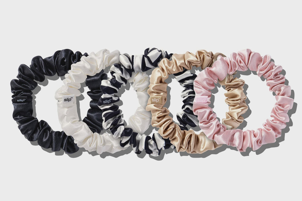 SLIP Midi Scrunchies Set of 5 in Multi