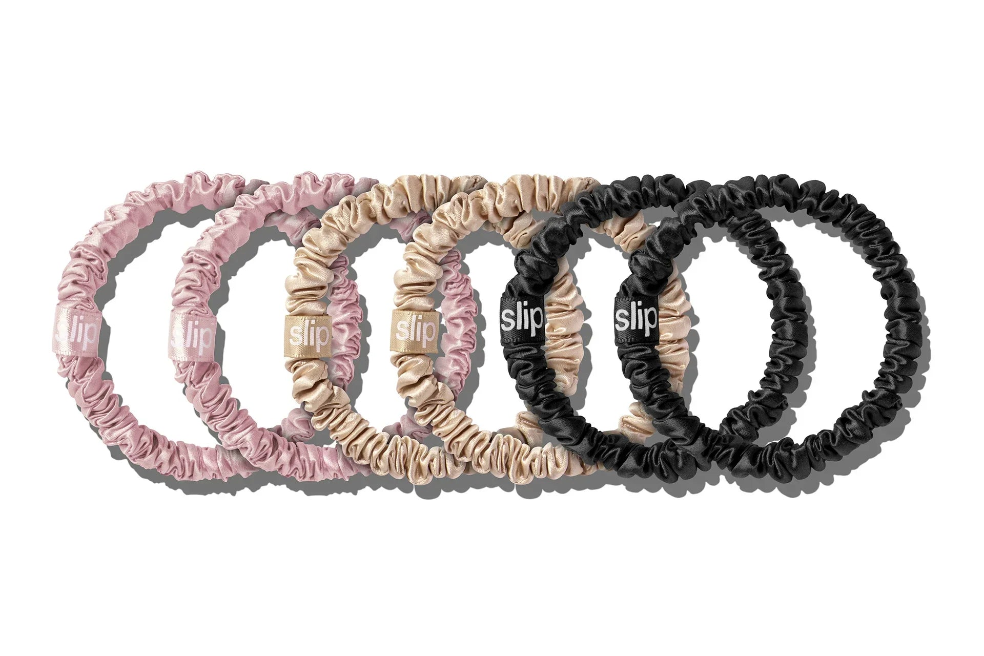 SLIP Skinny Scrunchies Pack of 6 in Multi