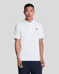 Lyle & Scott Mens Tipped Polo Shirt | White Light Blue