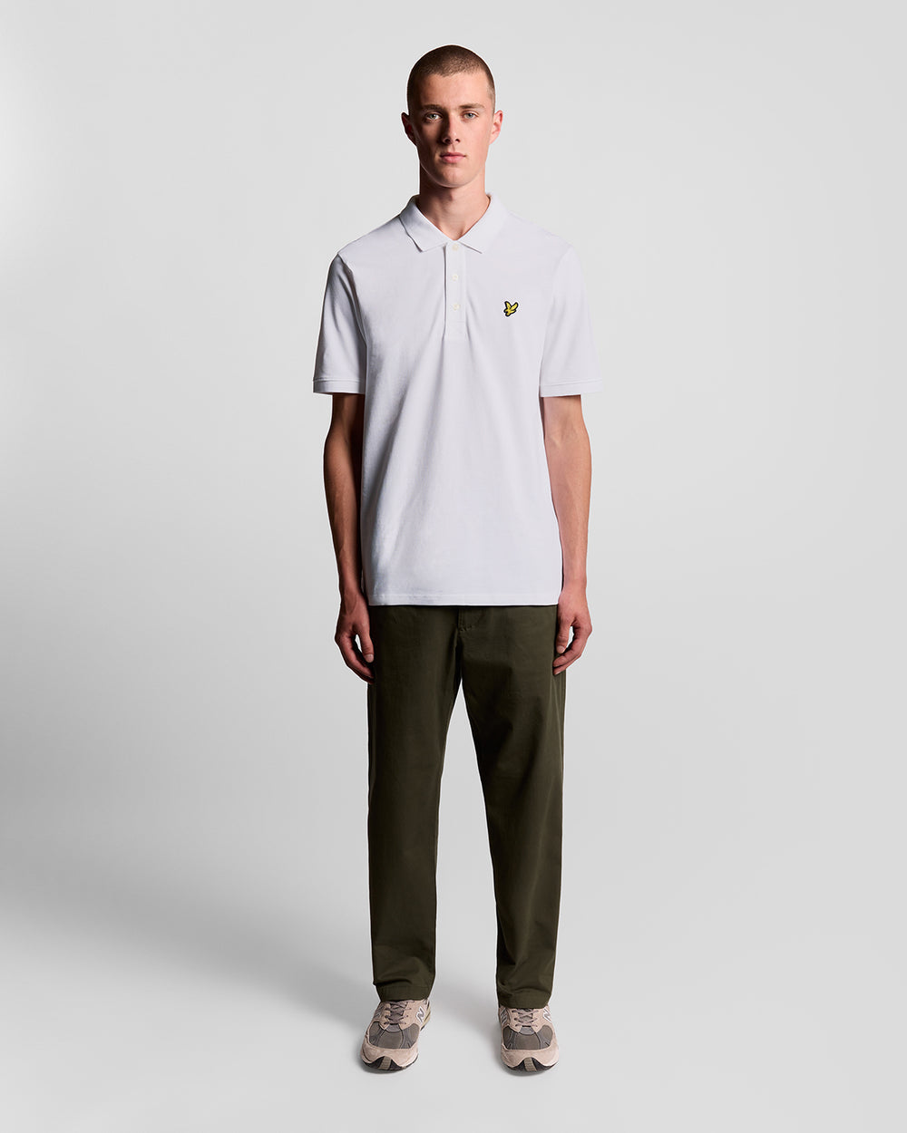 Lyle & Scott Mens Cotton Polo Shirt | White