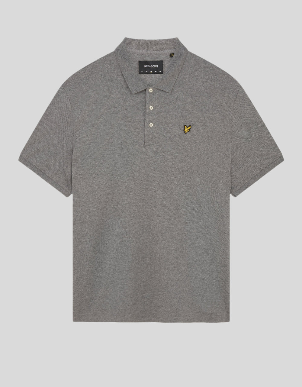 Lyle & Scott Mens Cotton Polo Shirt | Mid Grey Marl