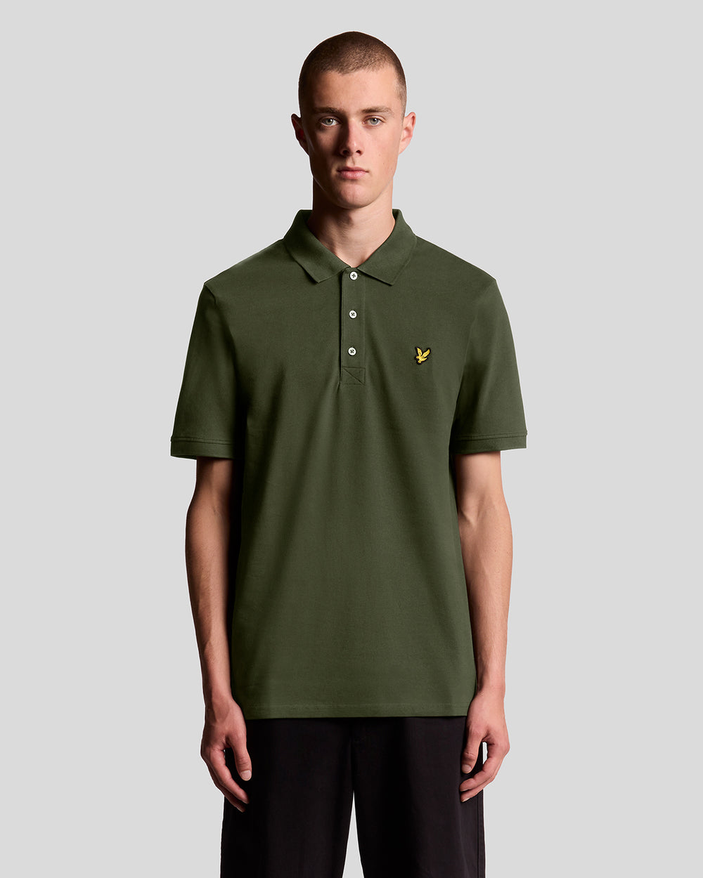 Lyle & Scott Mens Cotton Polo Shirt | Olive