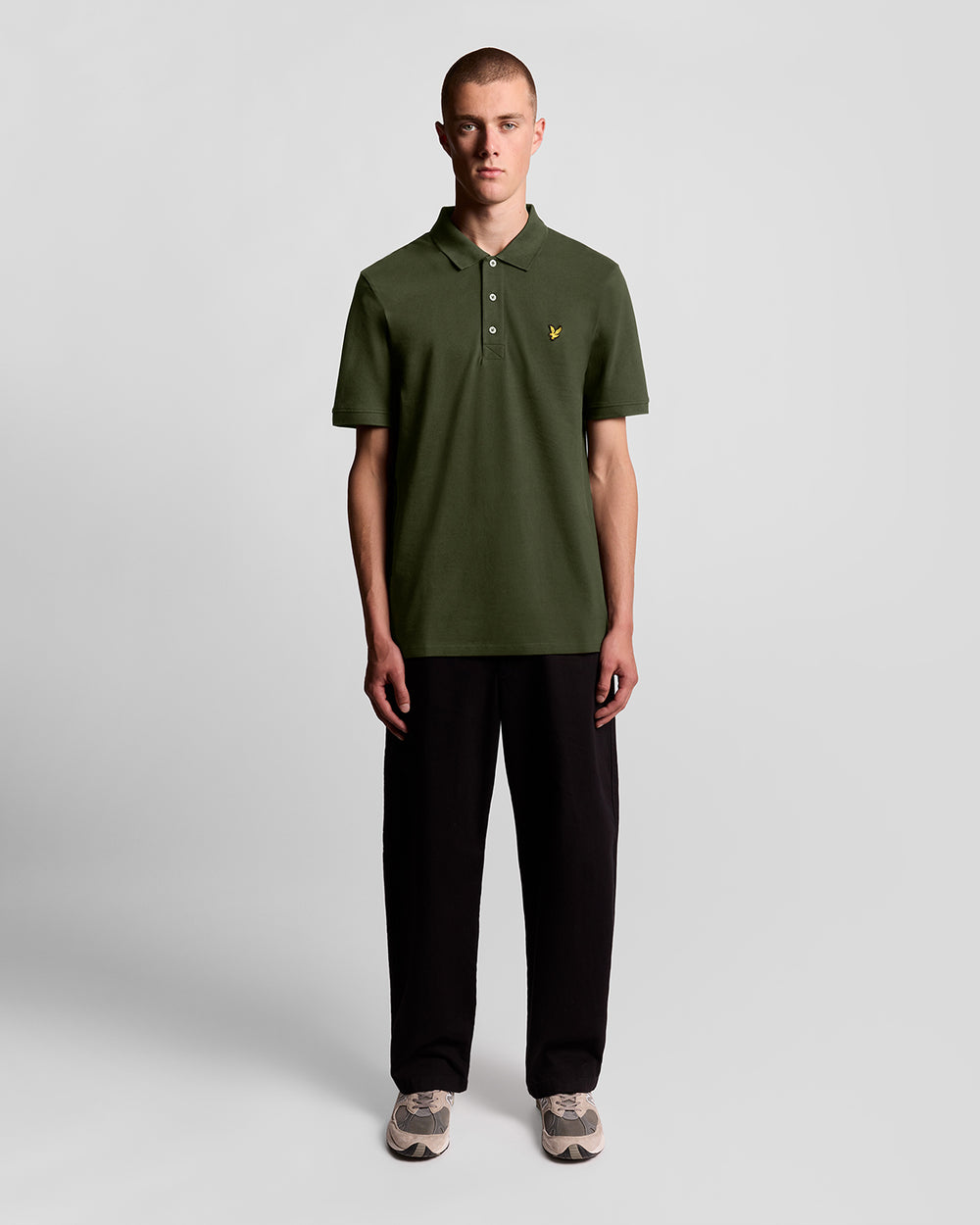 Lyle & Scott Mens Cotton Polo Shirt | Olive