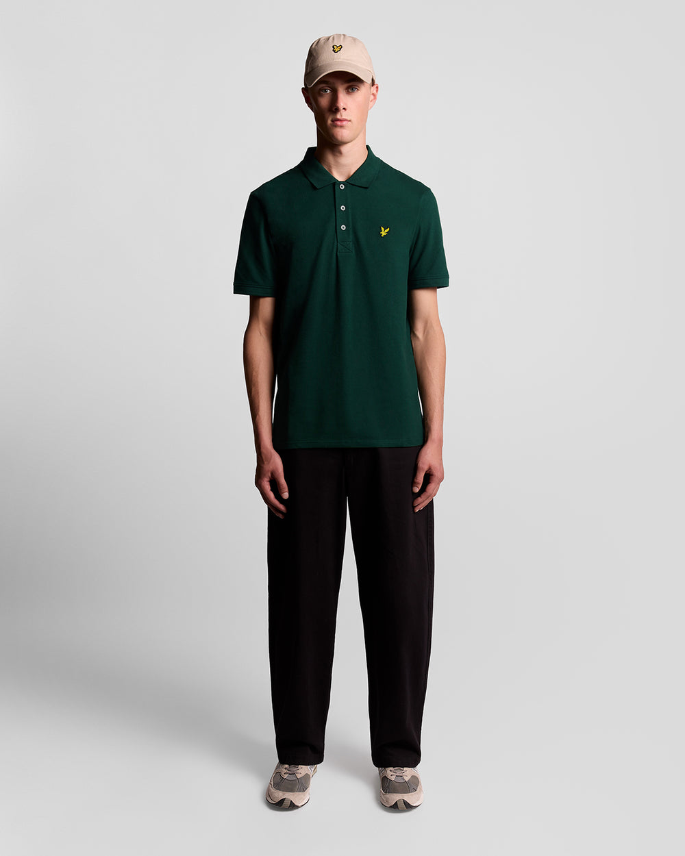 Lyle & Scott Mens Cotton Polo Shirt | Dark Green