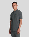 Lyle & Scott Mens Cotton Polo Shirt | Gunmetal