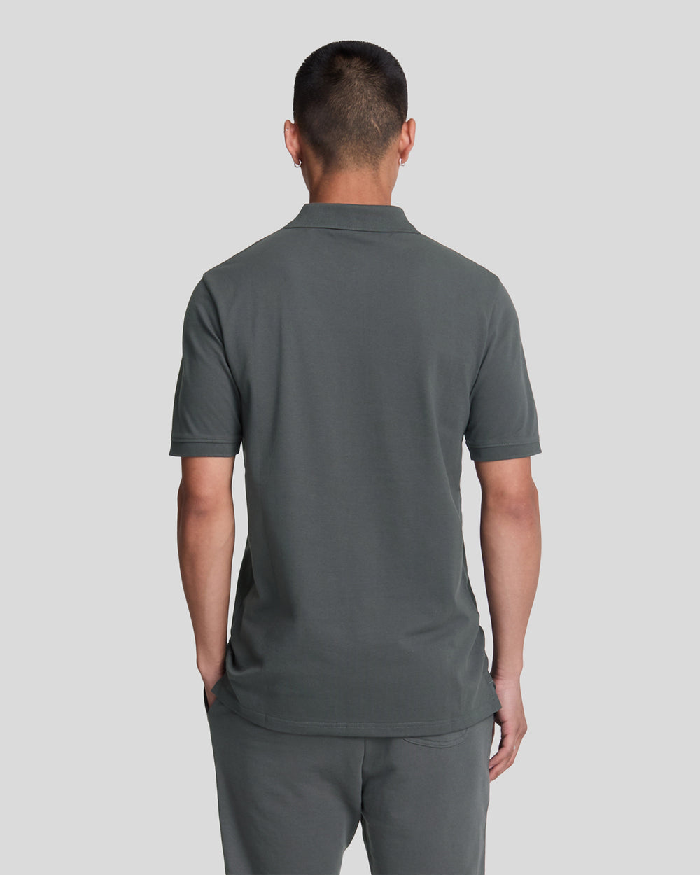 Lyle & Scott Mens Cotton Polo Shirt | Gunmetal