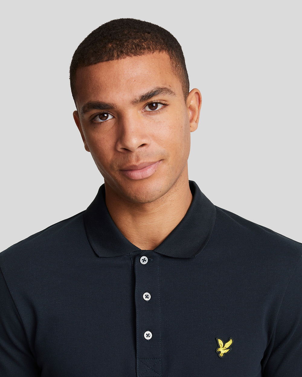 Lyle & Scott Mens Cotton Polo Shirt | Dark Navy