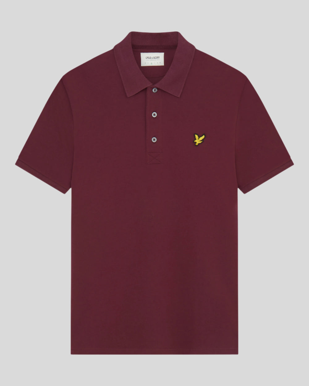 Lyle & Scott Mens Cotton Polo Shirt | Burgundy