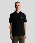 Lyle & Scott Mens Cotton Polo Shirt | Jet Black