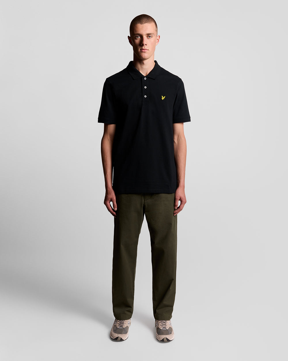 Lyle & Scott Mens Cotton Polo Shirt | Jet Black