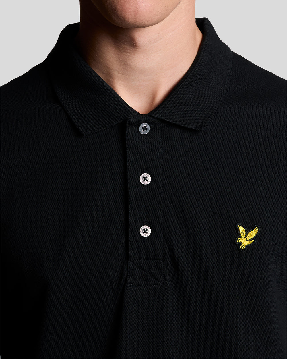 Lyle & Scott Mens Cotton Polo Shirt | Jet Black