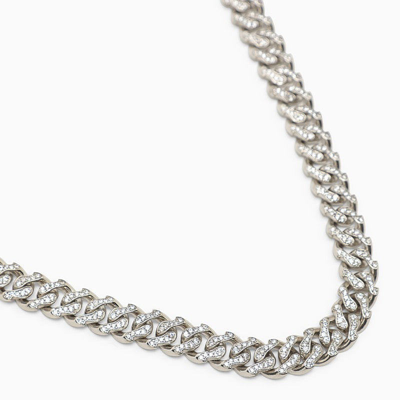 925 Silver Chain Necklace With Crystals