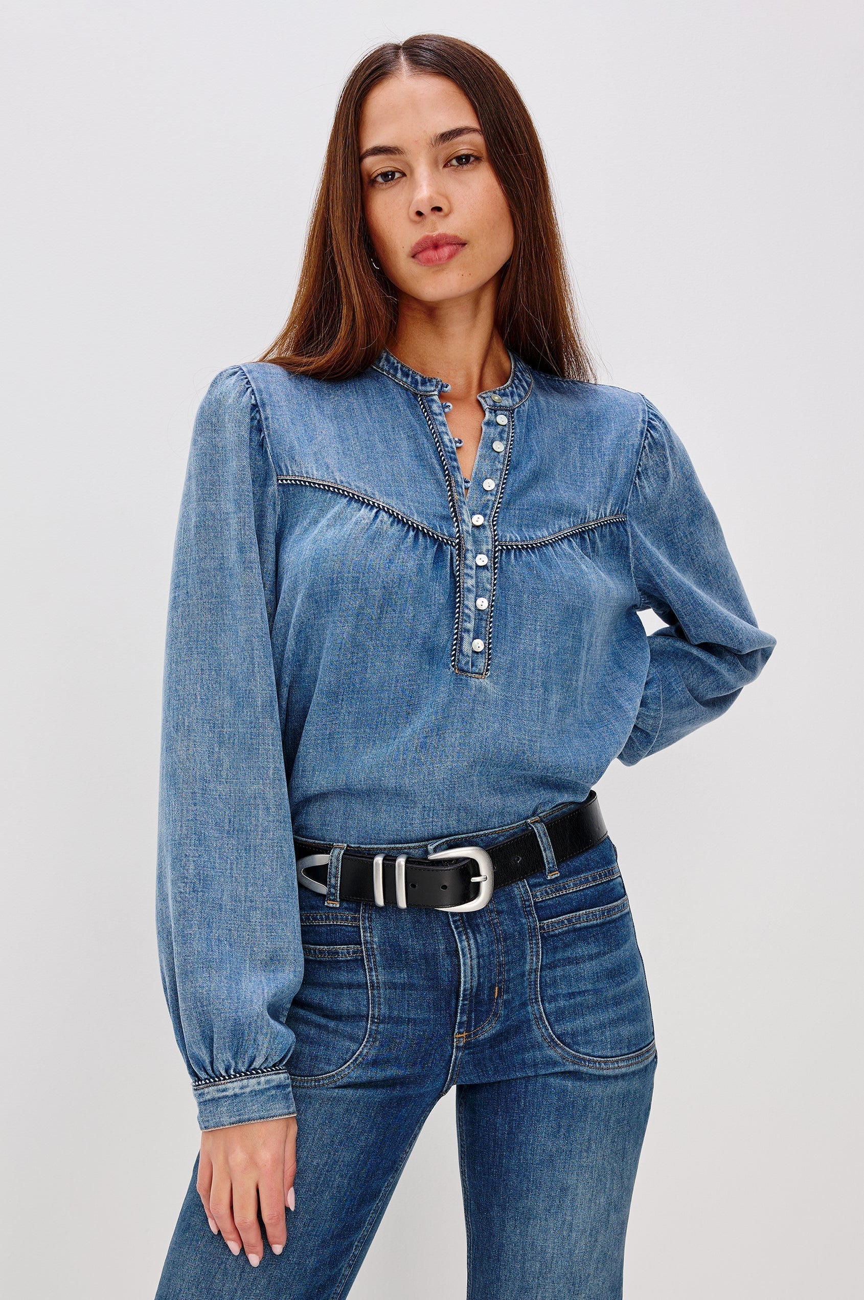 Rails Sunna Shirt in Blue Stone